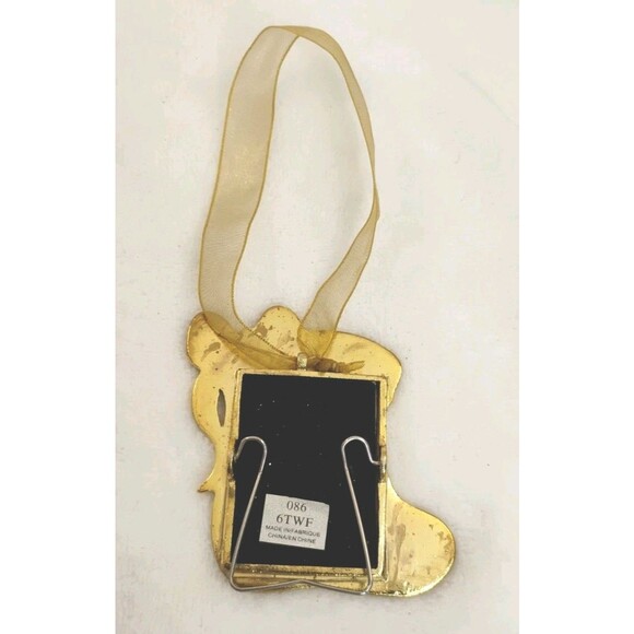 Bombay Christmas Stocking Ornament Photo Picture Frame Faux Rhinestone - Picture 5 of 14